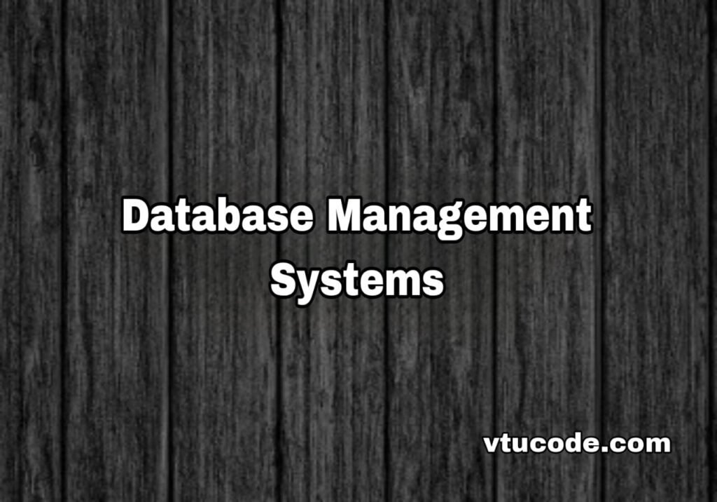 Database Management Systems 21CS53