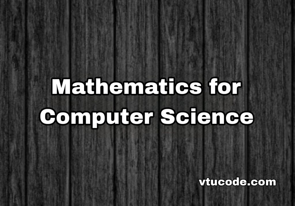 Mathematics for Computer Science BCS301