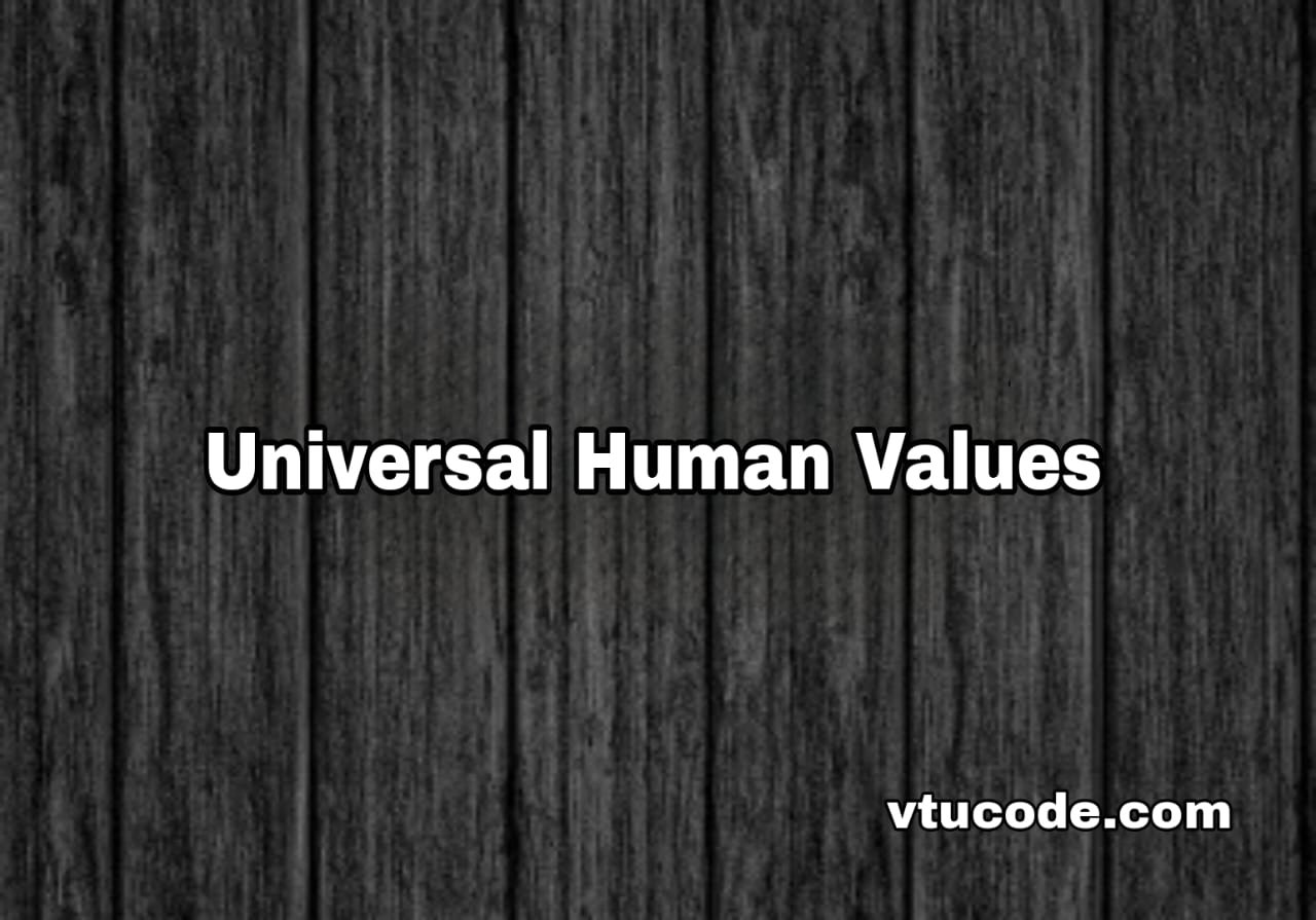 Universal Human Values BUHK408