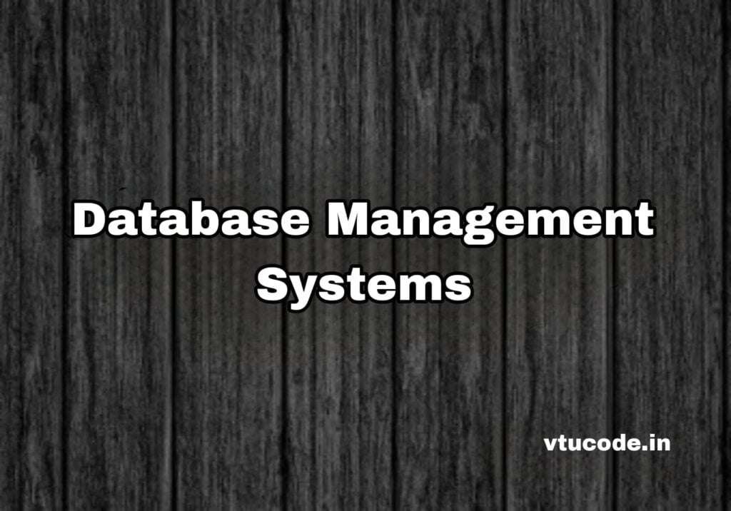 Database Management System BCS403