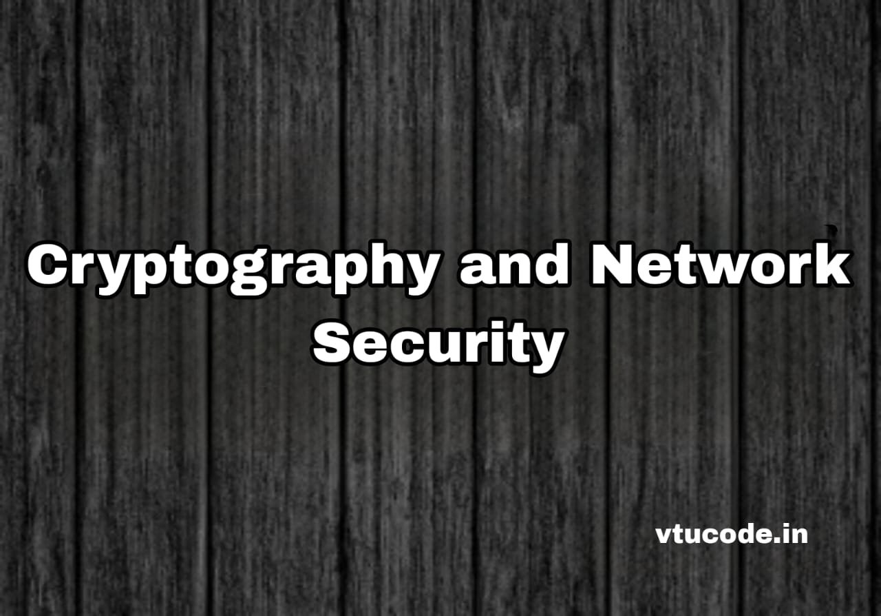 Cryptography and Network Security 21CS733